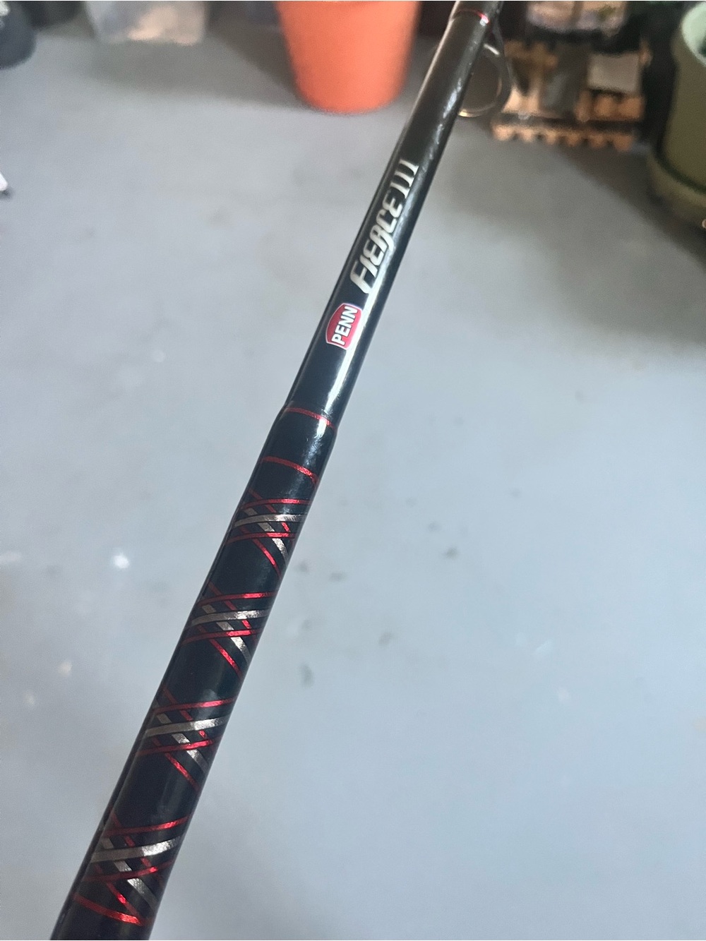 PENN Fierce III Spinning Rod - Black with Red Accent